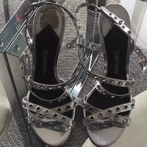 TOM FORD SILVER STILETTOS